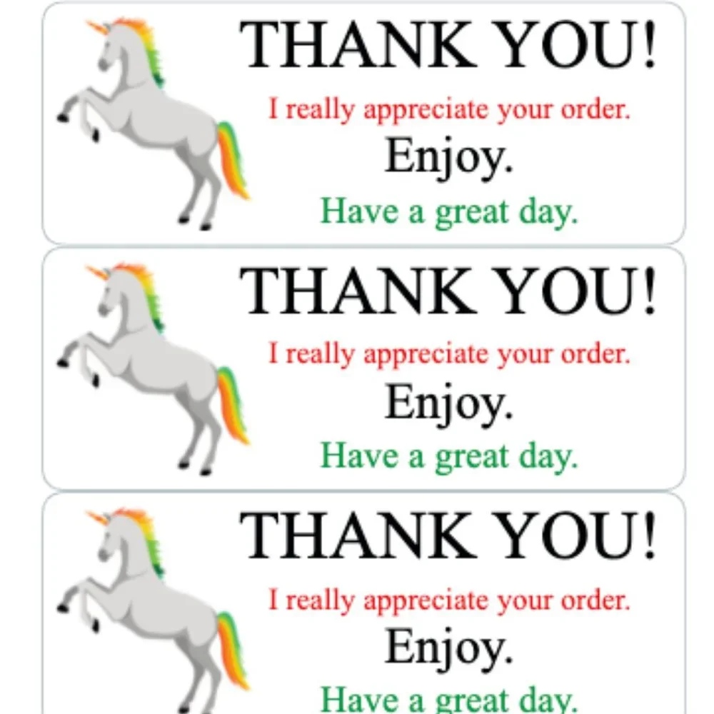 Thank You Stickers Order Shipping Labels Posh Shop Box Mailing Label Sticker